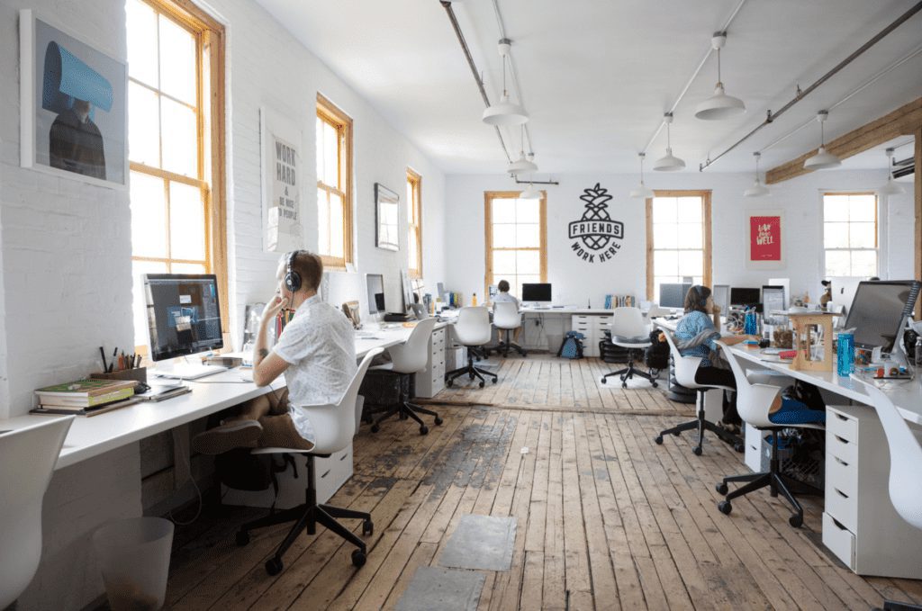 friends work here coworking space in brooklyn, new york